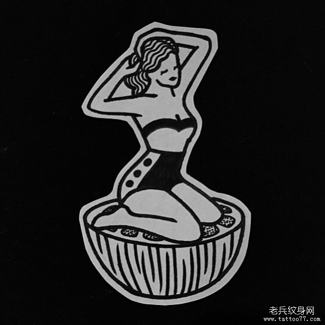 女郎纹身手稿