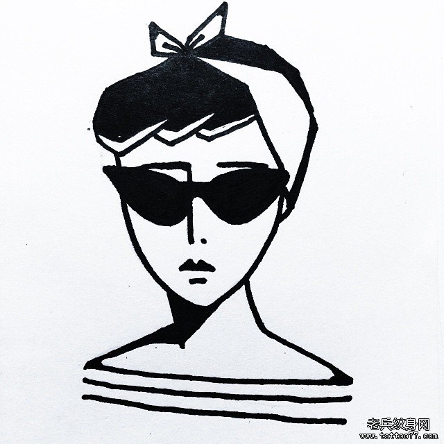 女郎纹身手稿