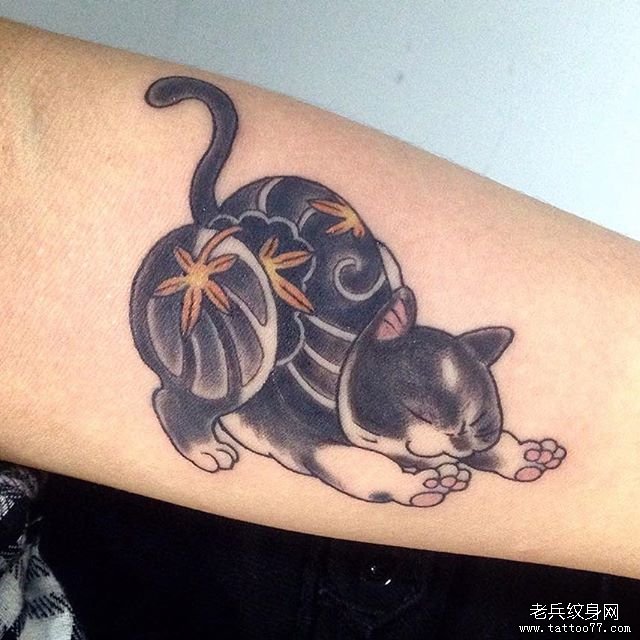 日式猫咪纹身
