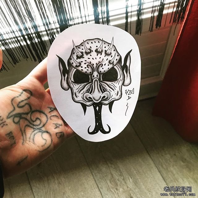 暗黑恶魔纹身手稿