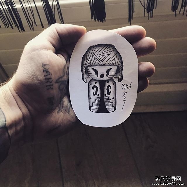 娃娃纹身手稿