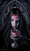 美女吸血鬼纹身图案图片