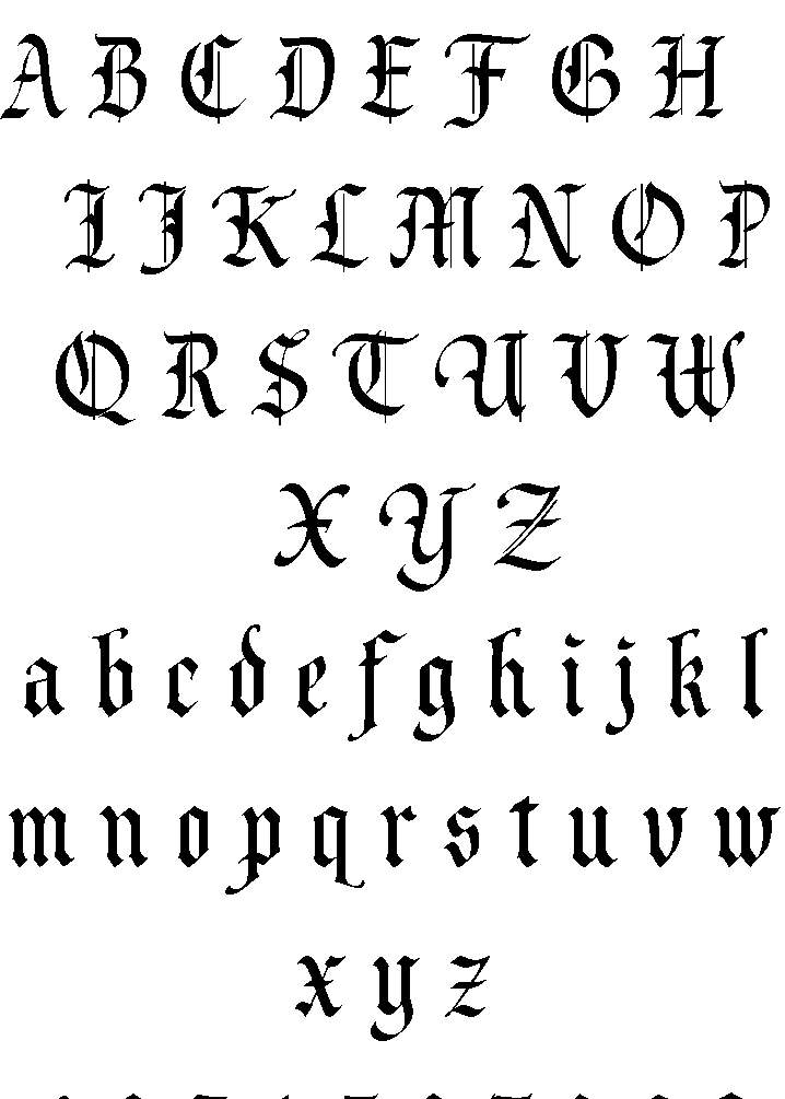 歌特字母数字纹身图案图片