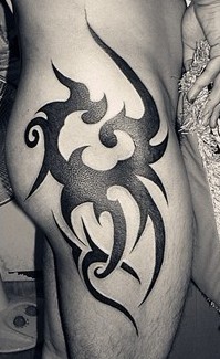 腿部纹身图案大全：腿部图腾纹身图案纹身图片