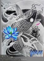鲤鱼纹身手稿武汉专业tattoo（纹身）店为你提供