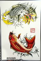 武汉专业刺青店为你提供一款鲤鱼纹身手稿