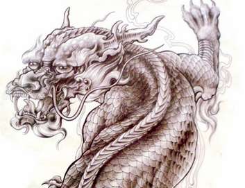 《天书》经典的麒麟纹身图片