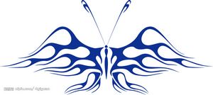图腾蝴蝶纹身图案