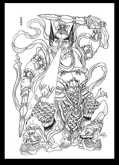 天神哈将纹身图案