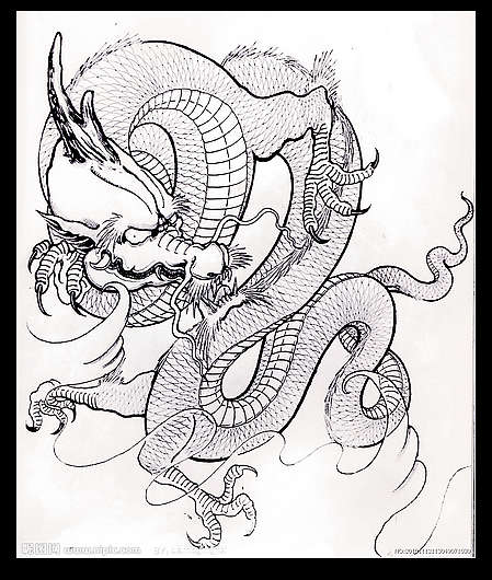传统龙纹身图案