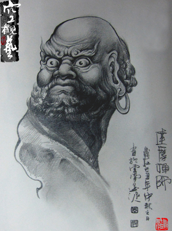 时尚罗汉纹身图案