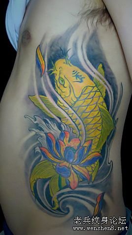 纹身图案大全之经典时尚个性鲤鱼纹身图案大全（精品）