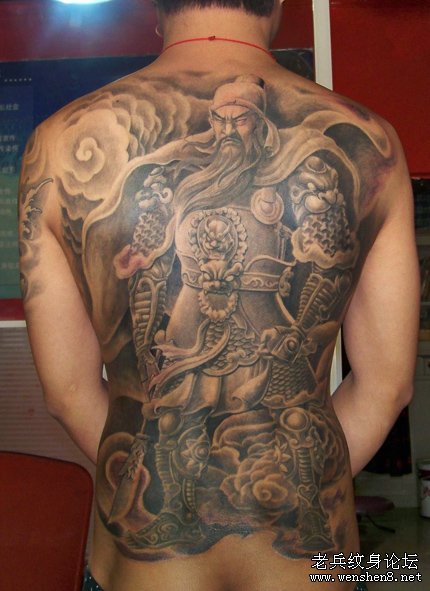 关公纹身图案大全：超酷超赞是满背关公纹身图案图片（精品）