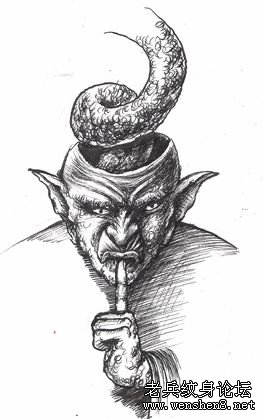 欧美纹身图案大全—恶魔纹身图案