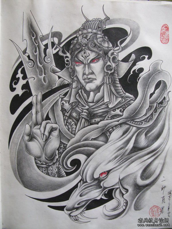 超赞超经典纹二郎神身图案（精品）