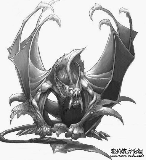 纹身图案大全：超酷超帅的另类欧美恶魔翅膀纹身图案