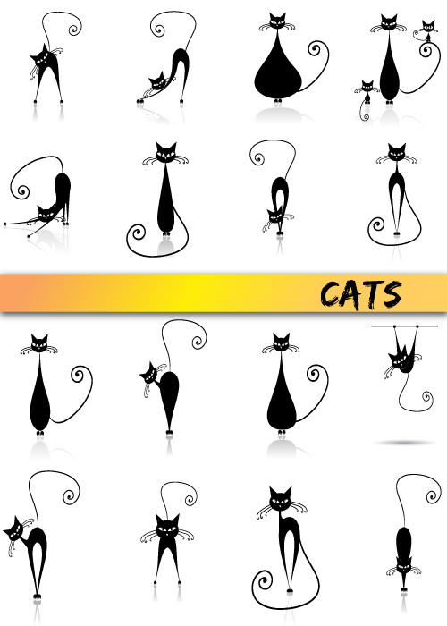 可爱的图腾猫子纹身图案大全