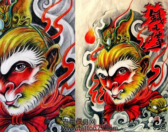 好看的孙悟空纹身图案