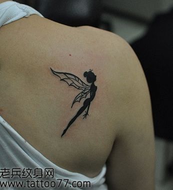 唯美好看的美女肩部图腾精灵纹身图案