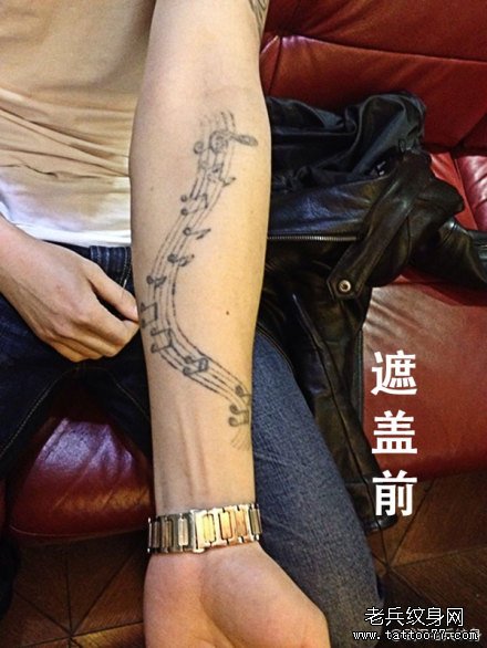 兵哥为来自西安的莲花控设计遮盖的纹身作品