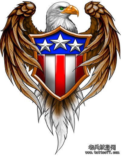 Bald Eagle American Crest Tattoo Bald Eagle American Crest Tattoo